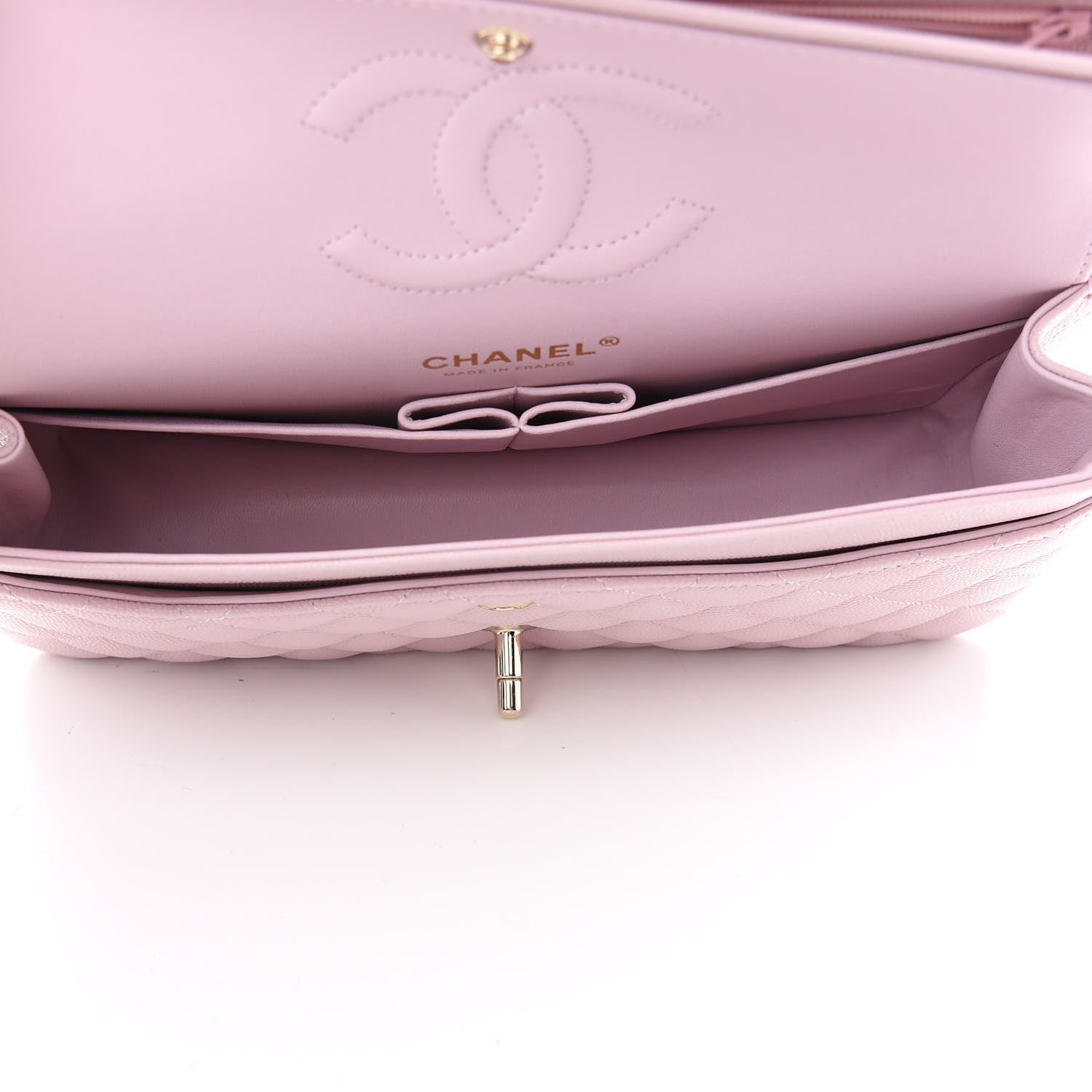 Chanel Caviar Quilted Medium Double Flap Light Pink 5 of 9
