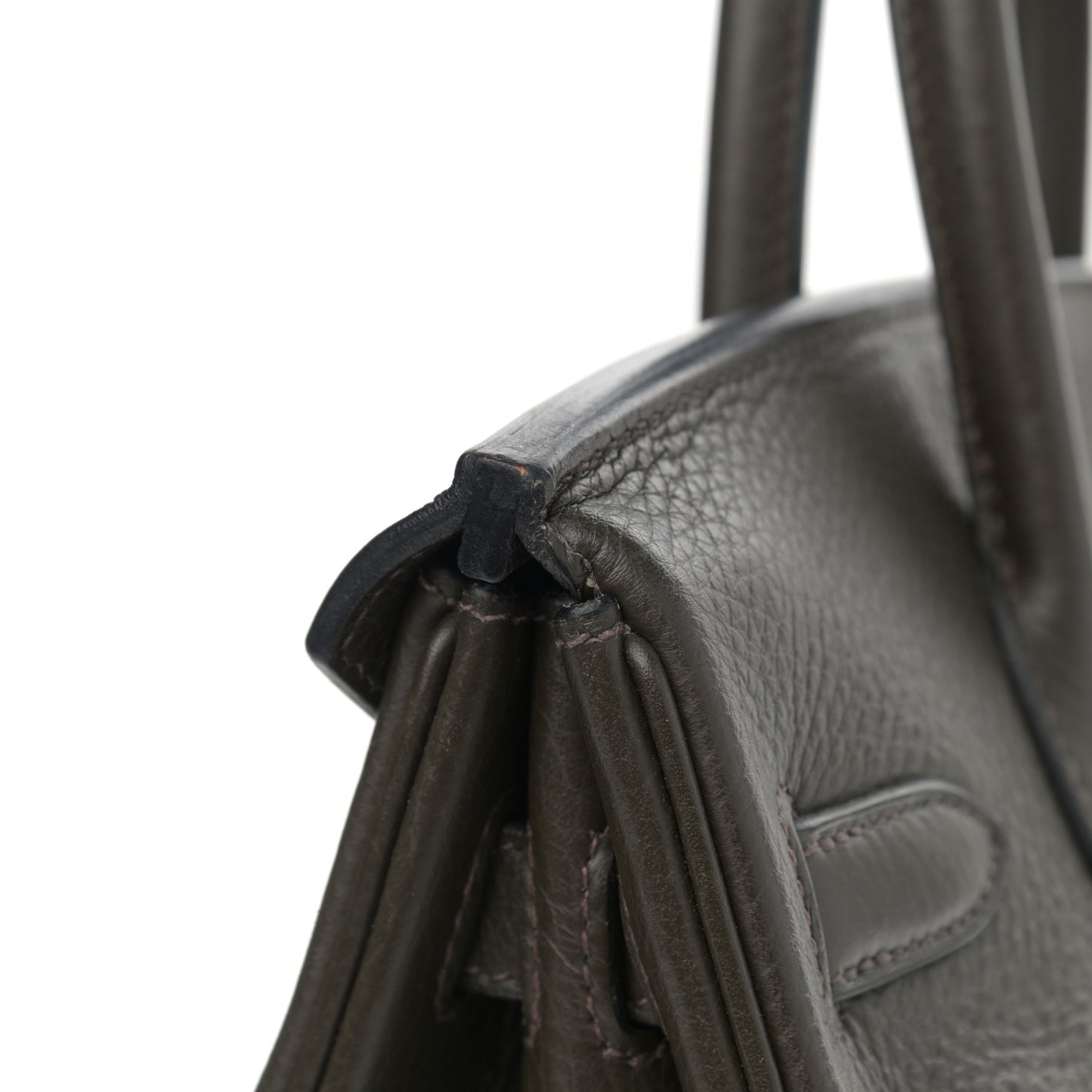 Taurillon Clemence Birkin 30 Vert Bronze