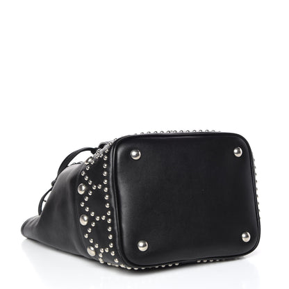 Saint Laurent Calfskin Small Y Studs Bucket Bag Black 4 of 10