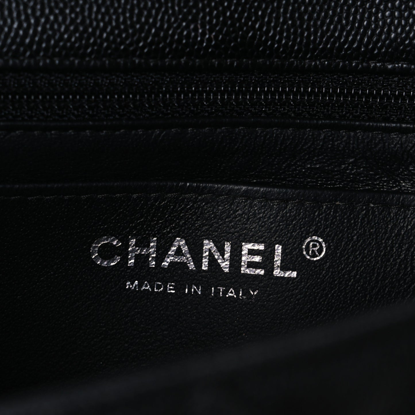 Caviar Quilted Mini Rectangular Flap Black