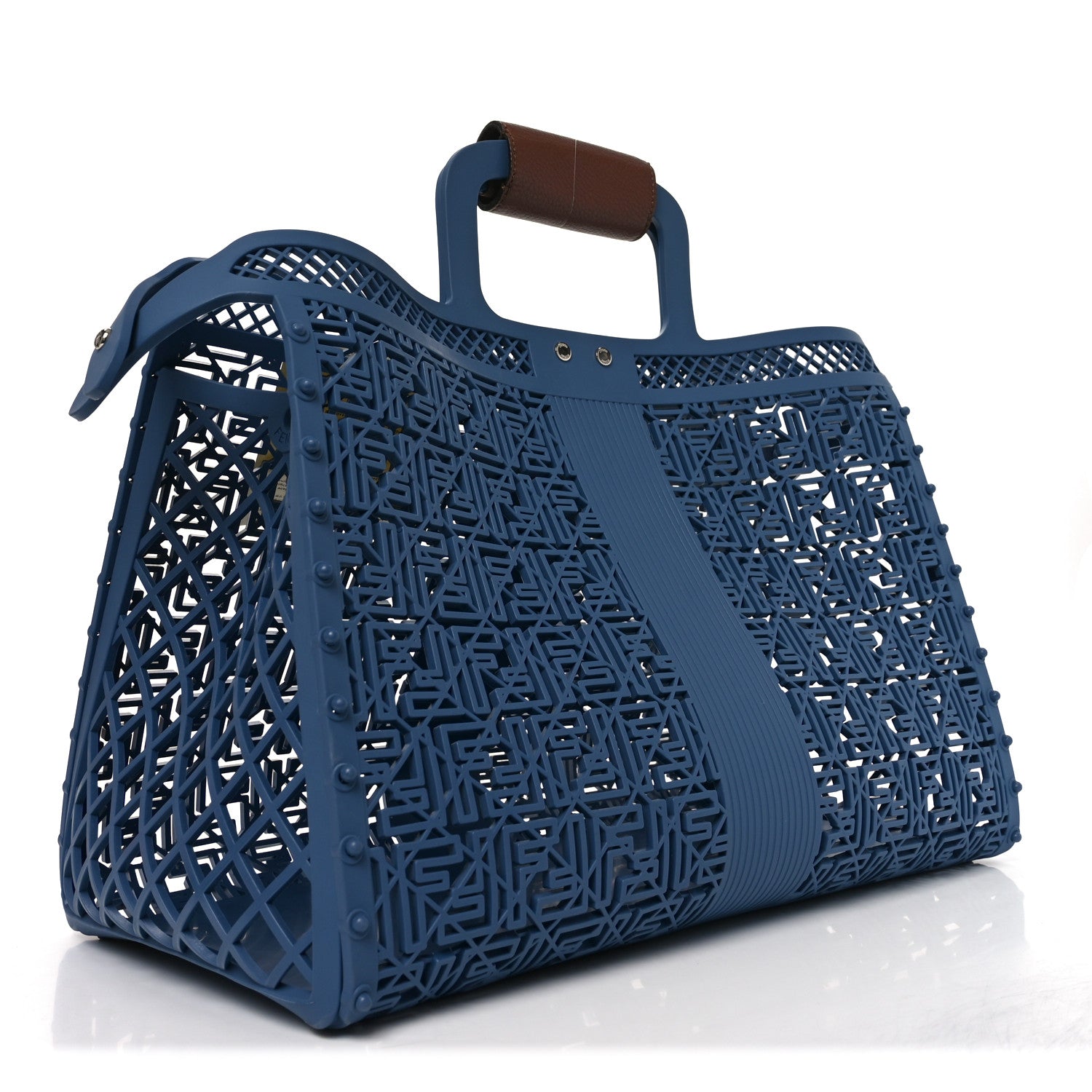 Fendi Recycled Plastic Forty8 Basket Neon Blue Dark Nut 2 of 9