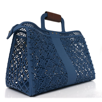 Fendi Recycled Plastic Forty8 Basket Neon Blue Dark Nut 2 of 9