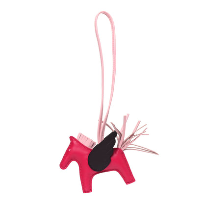 Hermes Milo Lambskin Grigri Rodeo Pegase Horse Bag Charm PM Framboise Rose Sakura Rouge Sellier 1 of 4