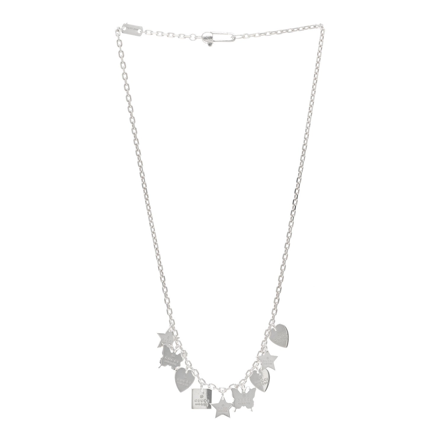 Gucci Sterling Silver Trademark Charm Necklace 3 of 5
