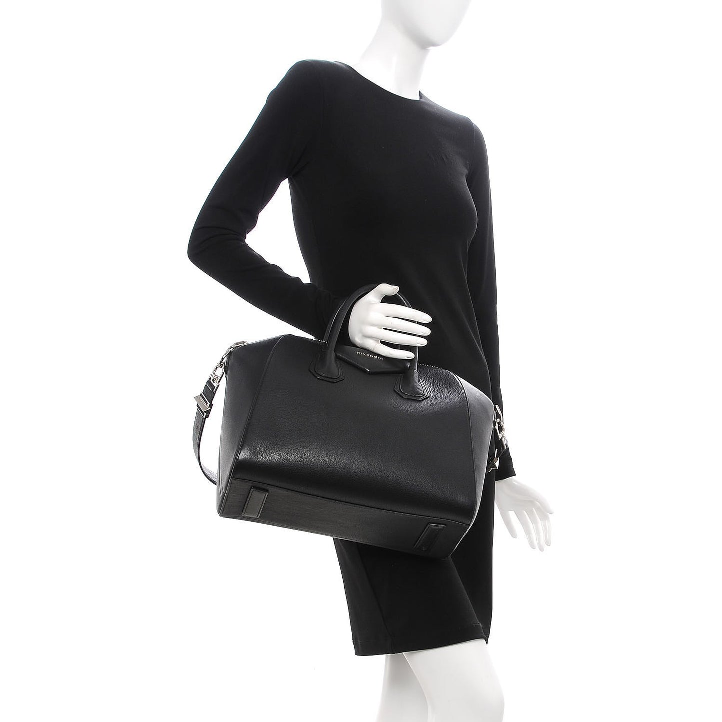 Sugar Goatskin Medium Antigona Black