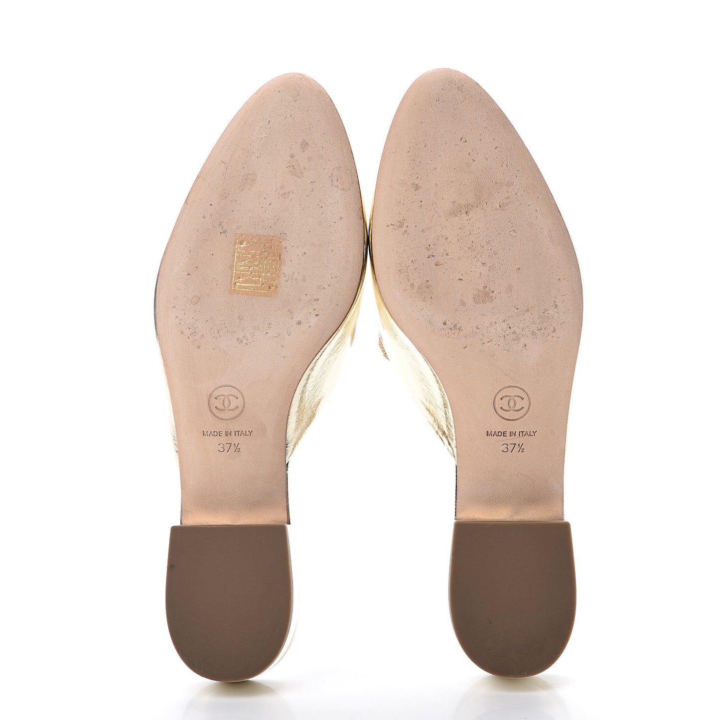 Metallic Sheepskin Mules 37.5 Gold