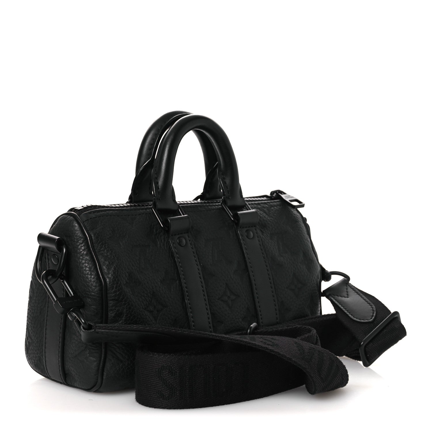 Louis Vuitton Monogram Taurillon Keepall Bandouliere 25 Black 2 of 9