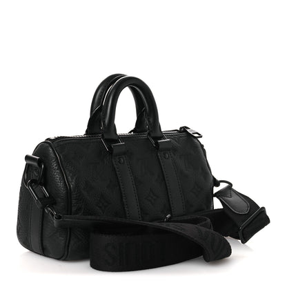 Louis Vuitton Monogram Taurillon Keepall Bandouliere 25 Black 2 of 9