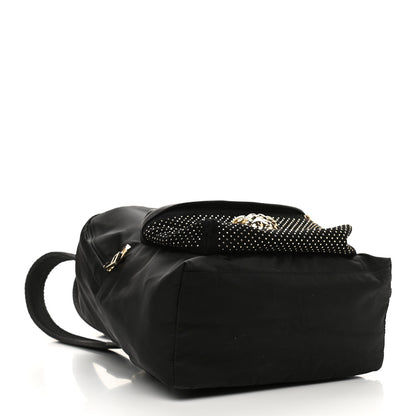 Versace Nylon Goatskin Studded Palazzo Medusa Backpack Black 4 of 11