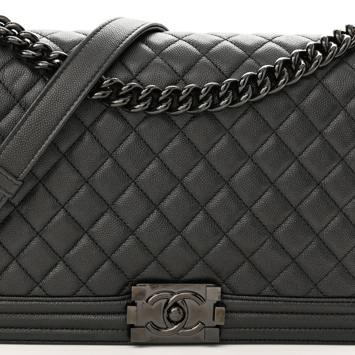Caviar Quilted New Medium Boy Flap So Black