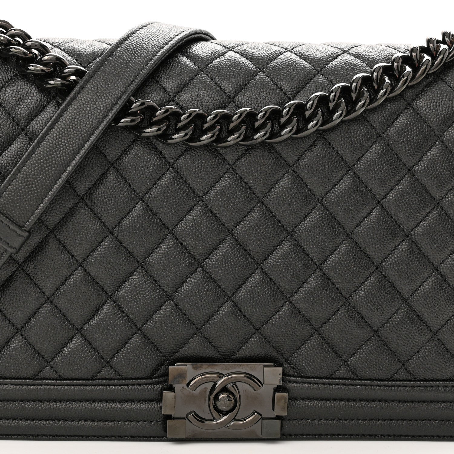 Chanel Caviar Quilted New Medium Boy Flap So Black 8 of 11