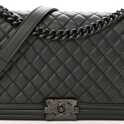 Chanel Caviar Quilted New Medium Boy Flap So Black 8 of 11