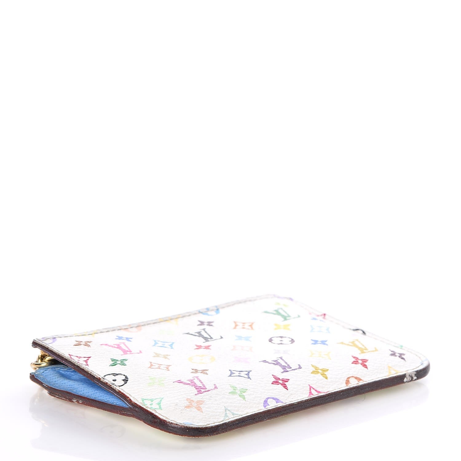 Louis Vuitton Monogram Multicolor Key Pouch White Anie 4 of 8