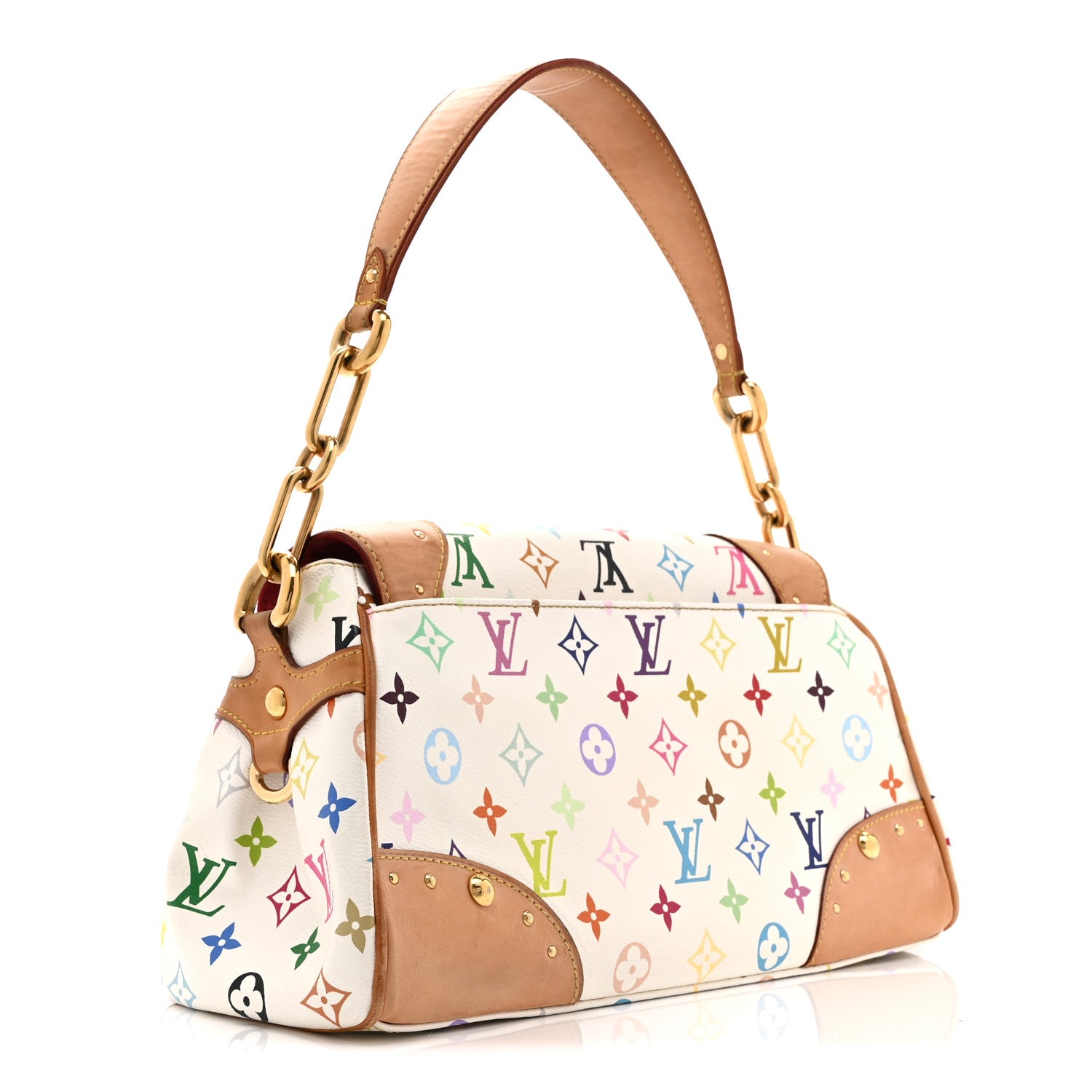Louis Vuitton Monogram Multicolor Beverly MM White 3 of 10