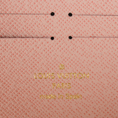 Louis Vuitton Damier Azur Clemence Wallet Rose Ballerine 6 of 7