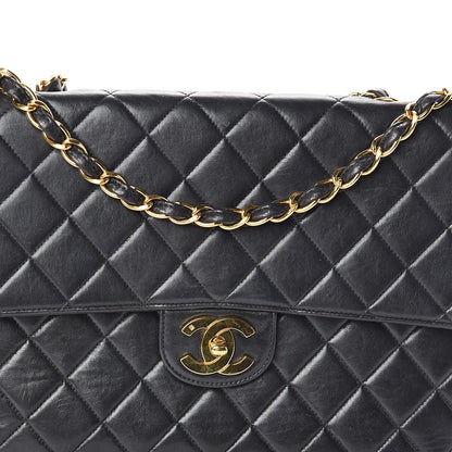 Chanel Lambskin Quilted Jumbo Single Flap Black 9 of 11