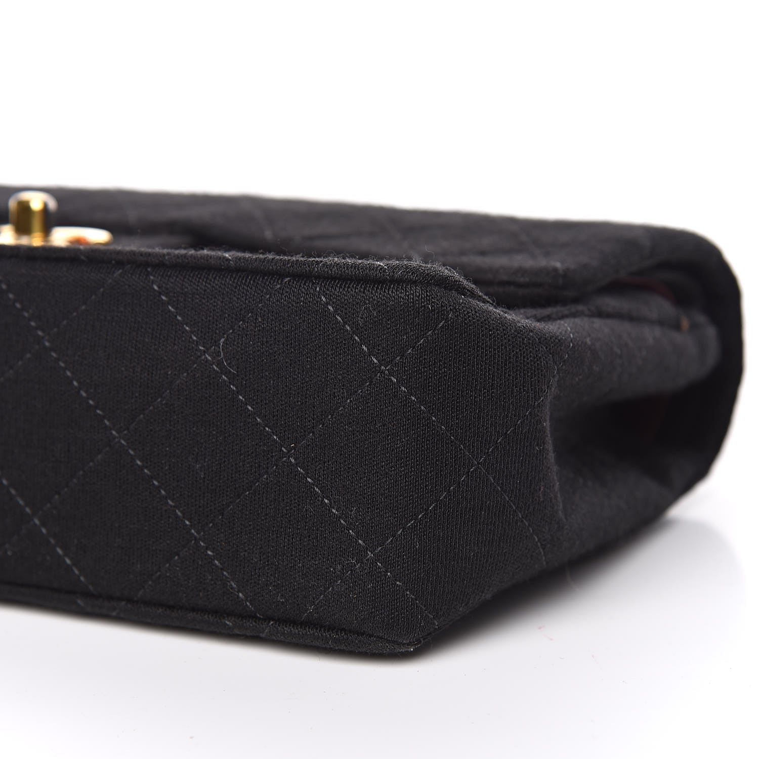 Chanel Jersey Quilted Small Double Flap Black 6 of 11