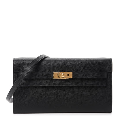 Hermes Epsom Kelly Wallet To Go Black 1 of 11