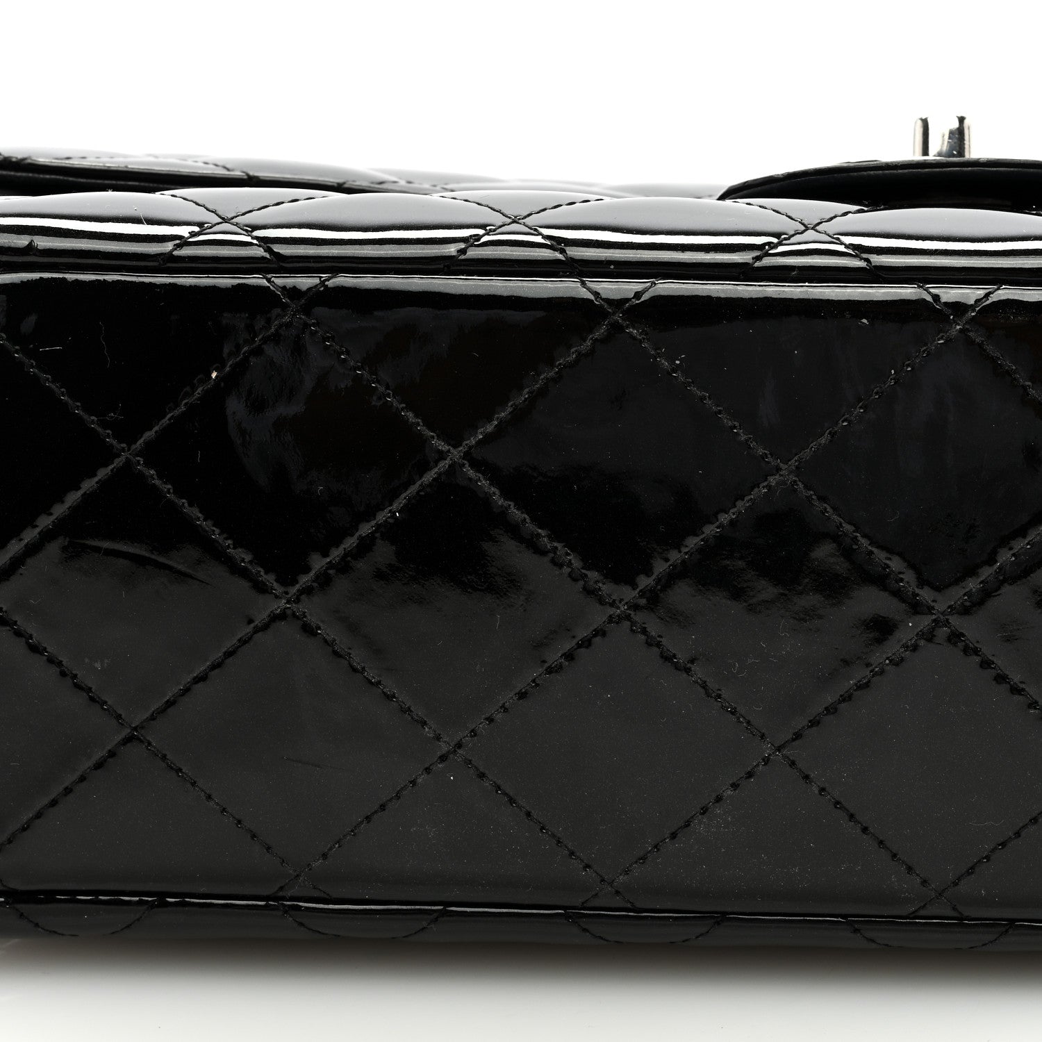 Chanel Patent Quilted Maxi Single Flap Black 10 of 10