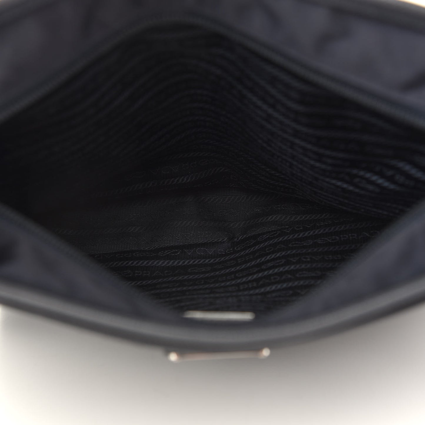 Tessuto Nylon Saffiano Flat Messenger Bag Blue