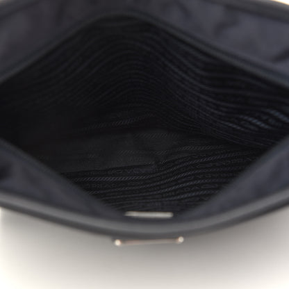 Prada Tessuto Nylon Saffiano Flat Messenger Bag Blue 8 of 10