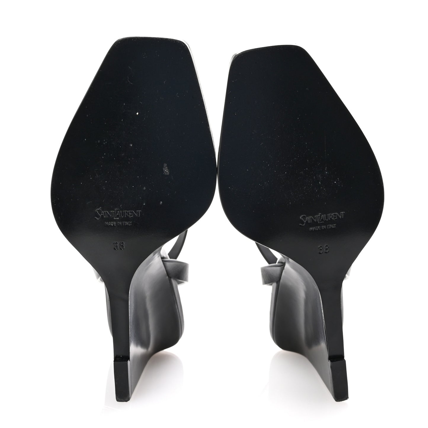 Calfskin Maine Liscio May 90 Wedge Sandals 38 Black