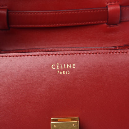 Celine Smooth Calfskin Small Classic Box Flap Bag Red 6 of 8