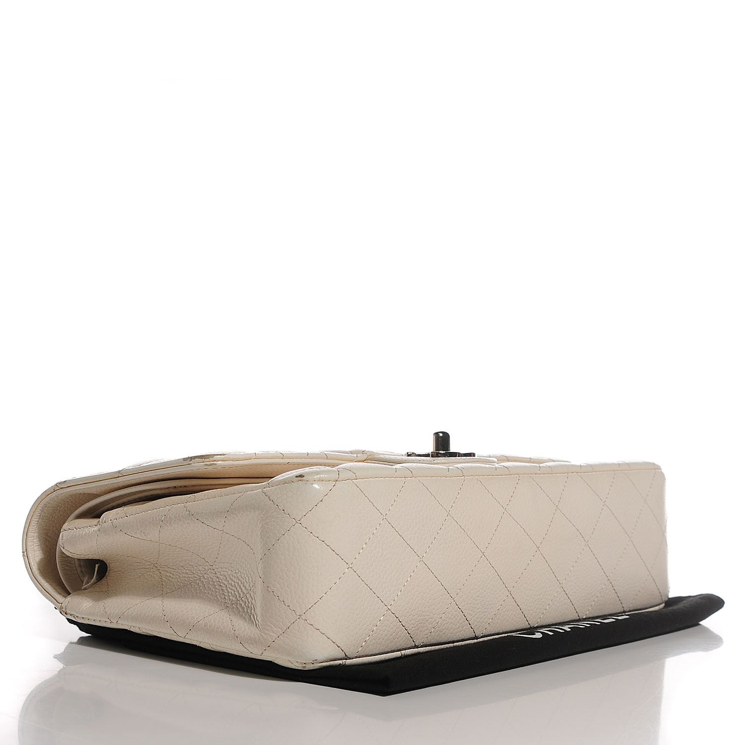 Chanel Caviar Quilted Medium Double Flap White 4 of 8