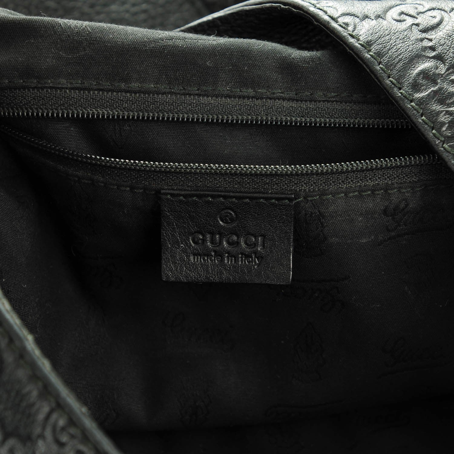 Gucci Guccissima Large New Ladies Web Hobo Black 6 of 7