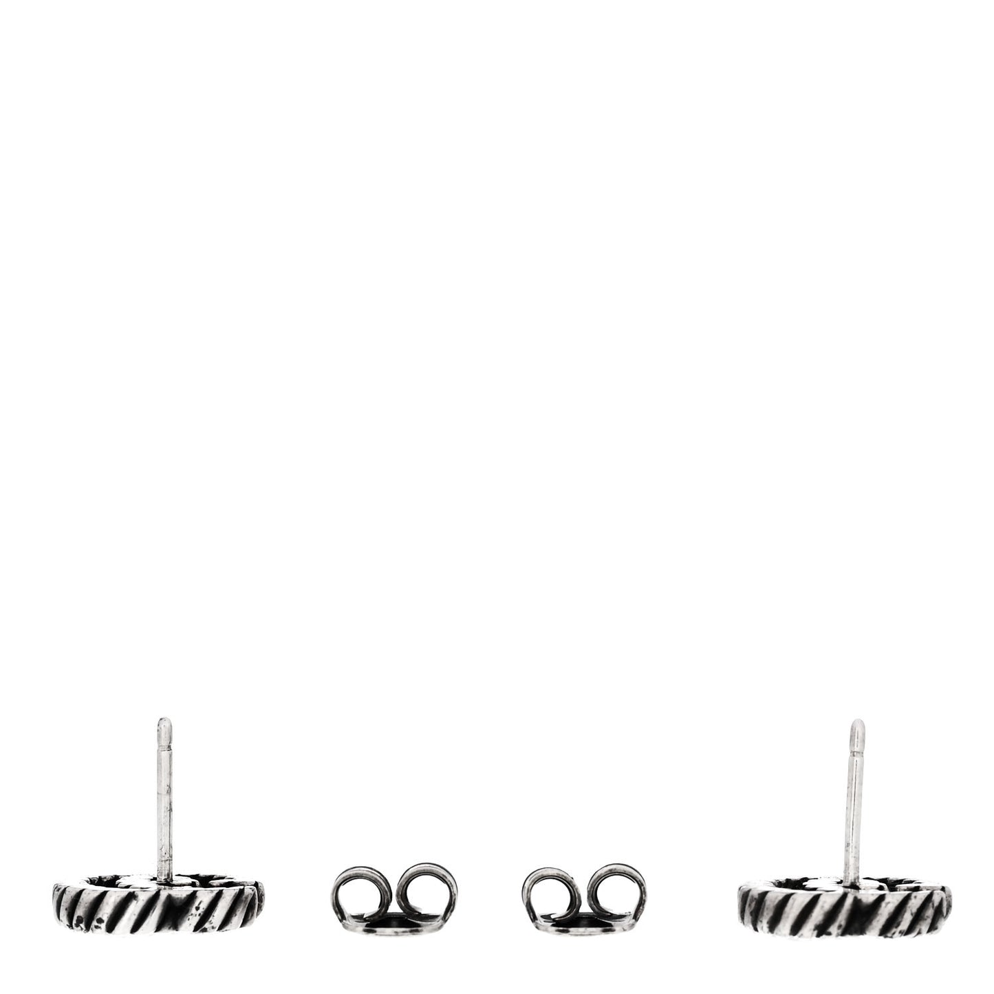 Sterling Silver Torchon Double G Earrings