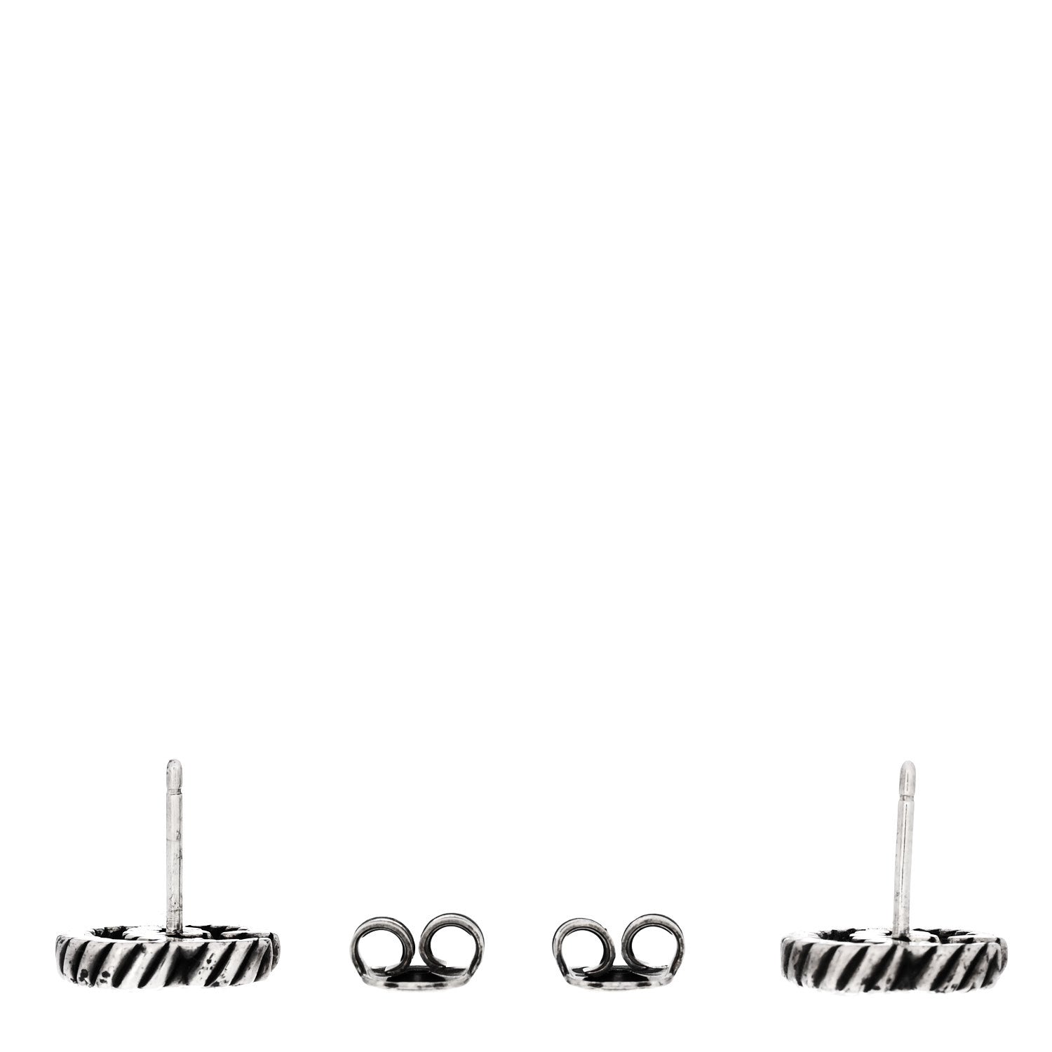 Gucci Sterling Silver Torchon Double G Earrings 3 of 4