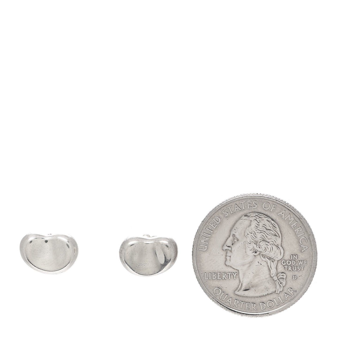 Sterling Silver 9mm Elsa Peretti Bean Earrings