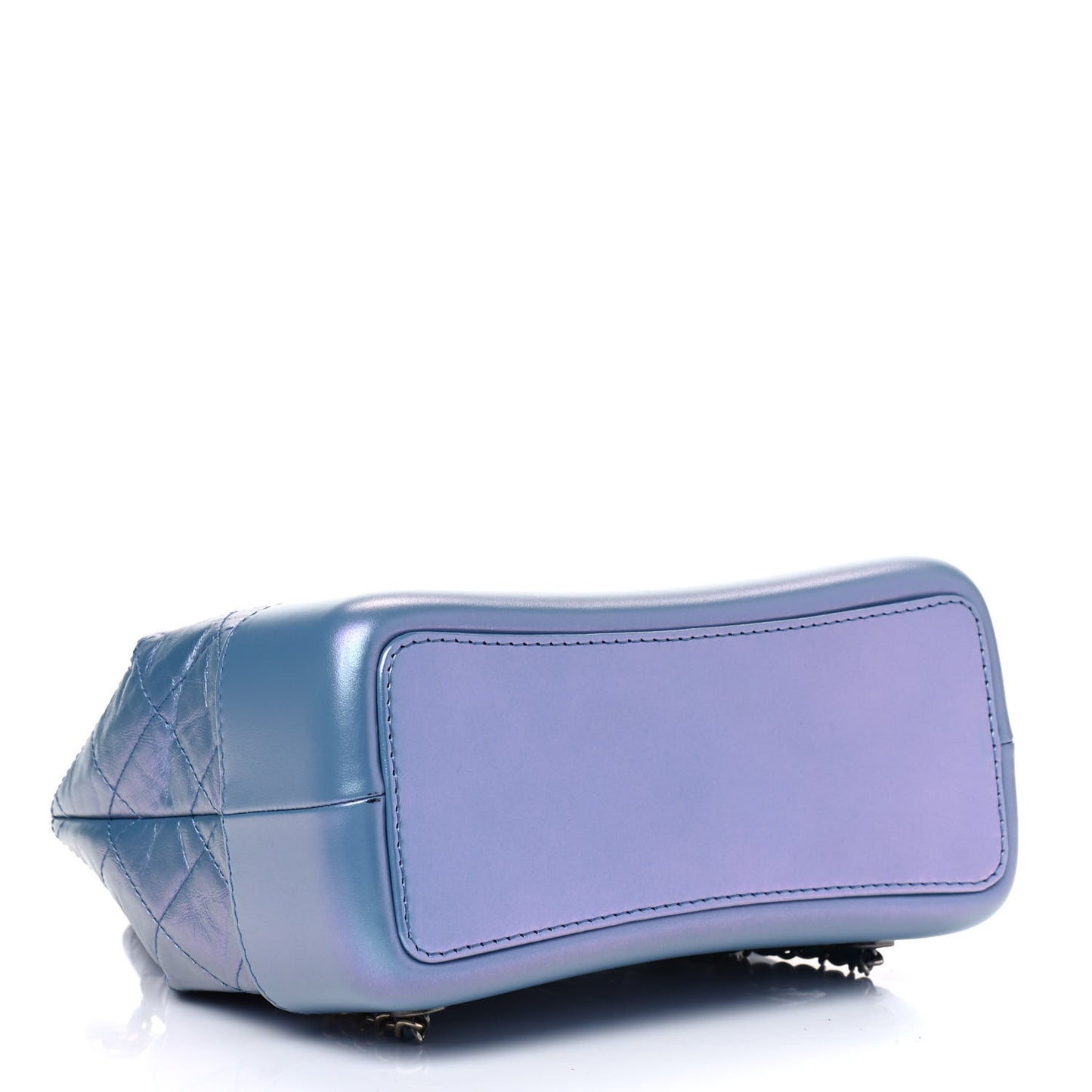 Iridescent Lambskin Calfskin Small Quilted Gabrielle Backpack Light Purple