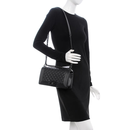 Chanel Caviar Quilted Medium Boy Flap So Black 2 of 9