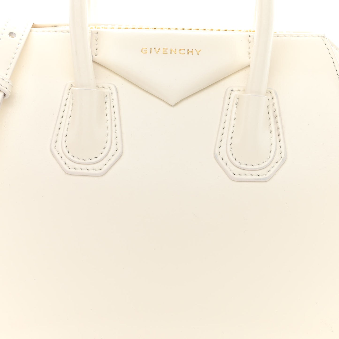Shiny Lord Calfskin Mini Antigona Ivory