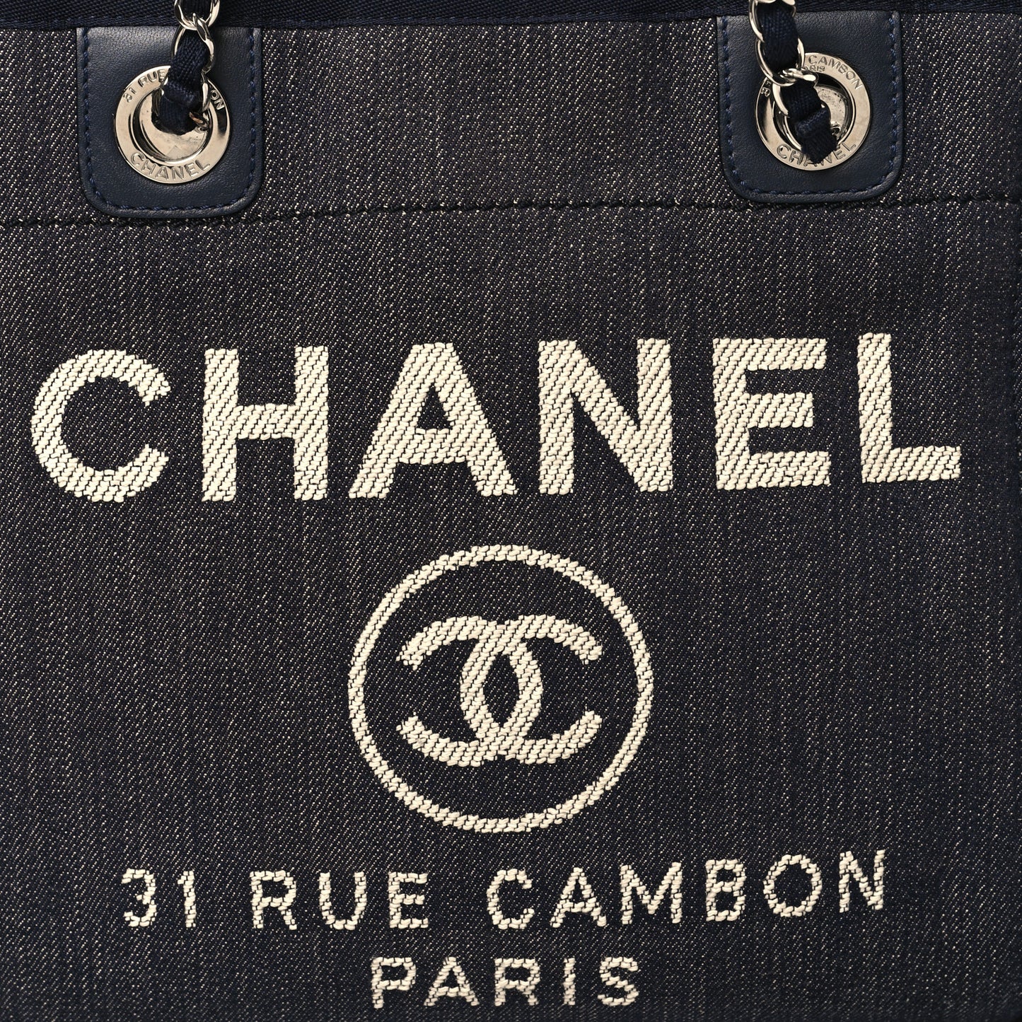 Denim Mini Deauville Tote Dark Blue