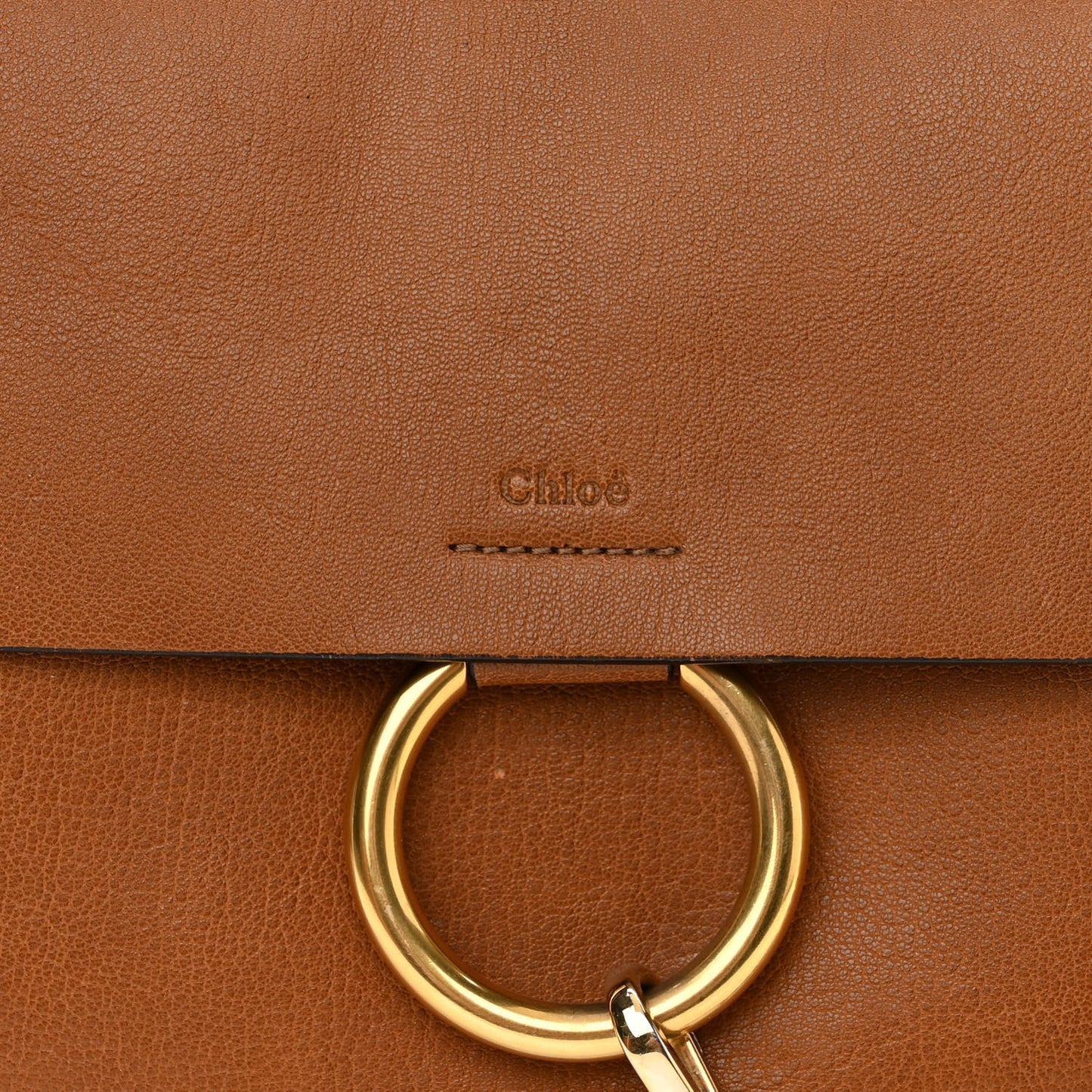 Goatskin Medium Faye Shoulder Bag Caramel