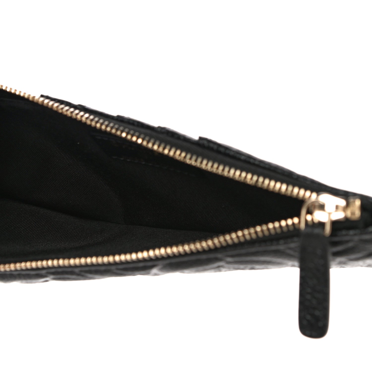 Chanel Caviar Camellia Embossed Classic Flat Wallet Pouch Black 5 of 11