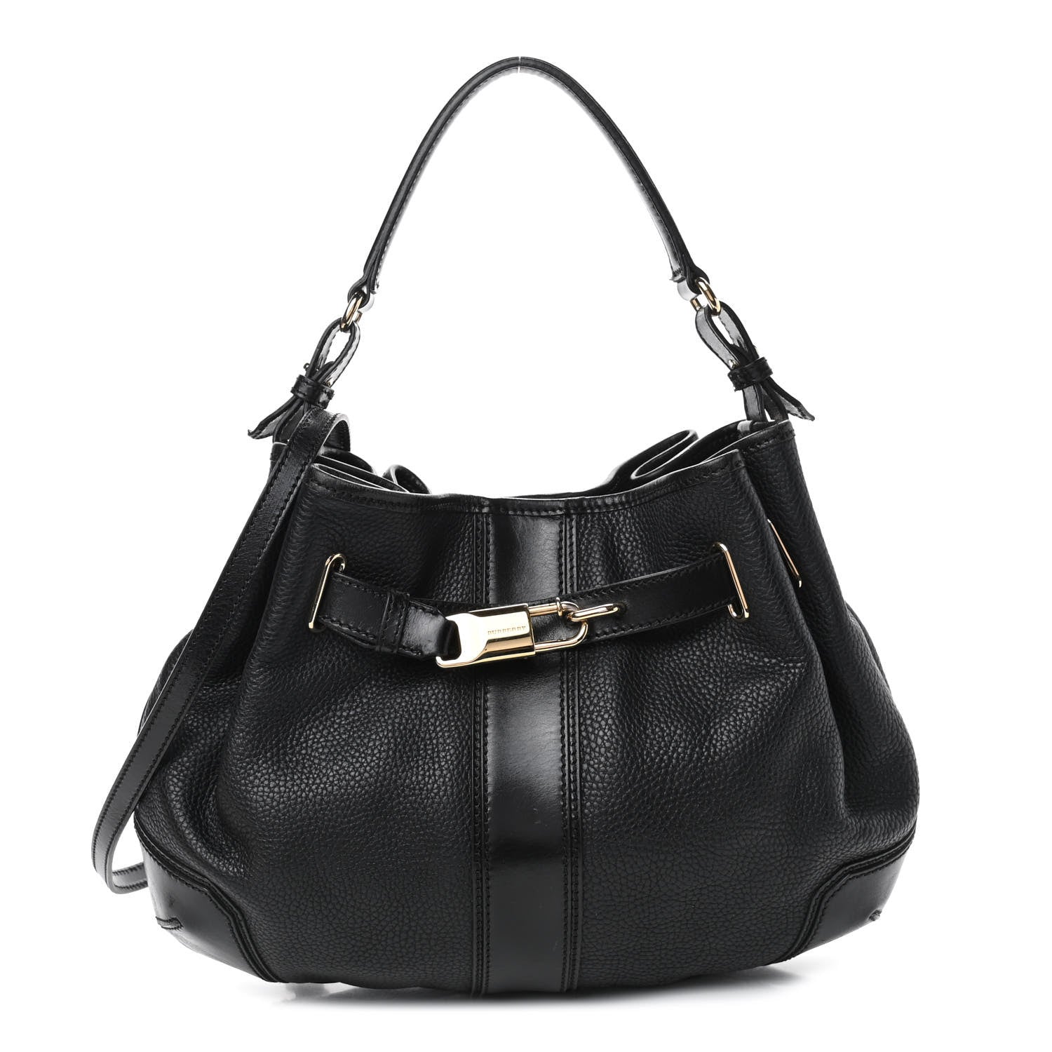Burberry Grainy Calfskin Willenmore Hobo Black 1 of 9