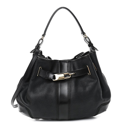 Burberry Grainy Calfskin Willenmore Hobo Black 1 of 9
