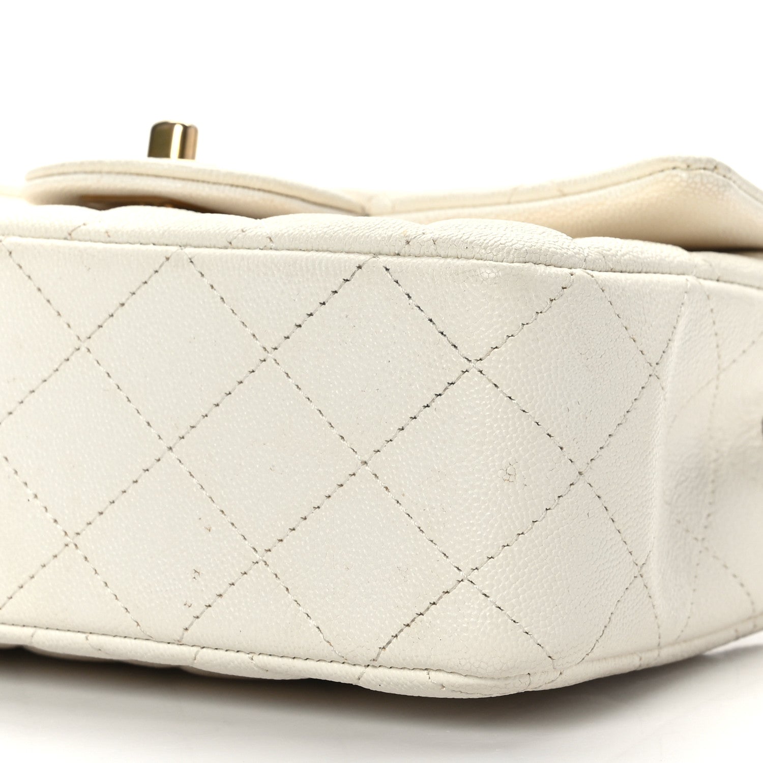 Chanel Caviar Quilted Mini Top Handle Rectangular Flap White 9 of 9