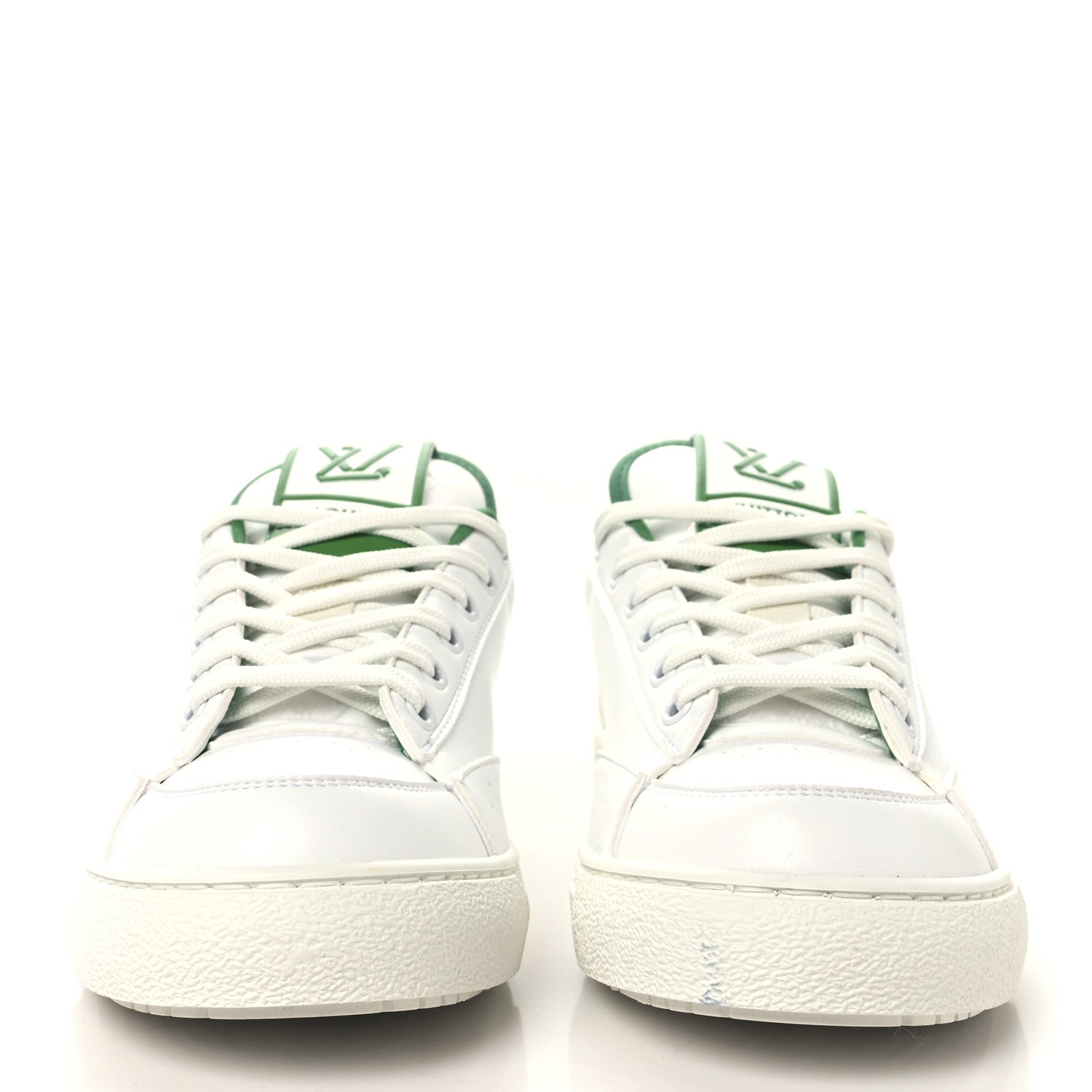 Louis Vuitton Calfskin Charlie Sneaker 36 White Green 3 of 9