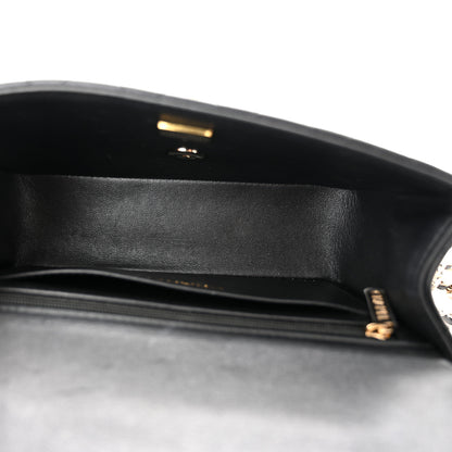 Chanel Lambskin Quilted Mini Top Handle Rectangular Flap Black 4 of 10