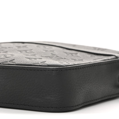 Louis Vuitton Calfskin Monogram Shadow Trio Messenger Black 9 of 14