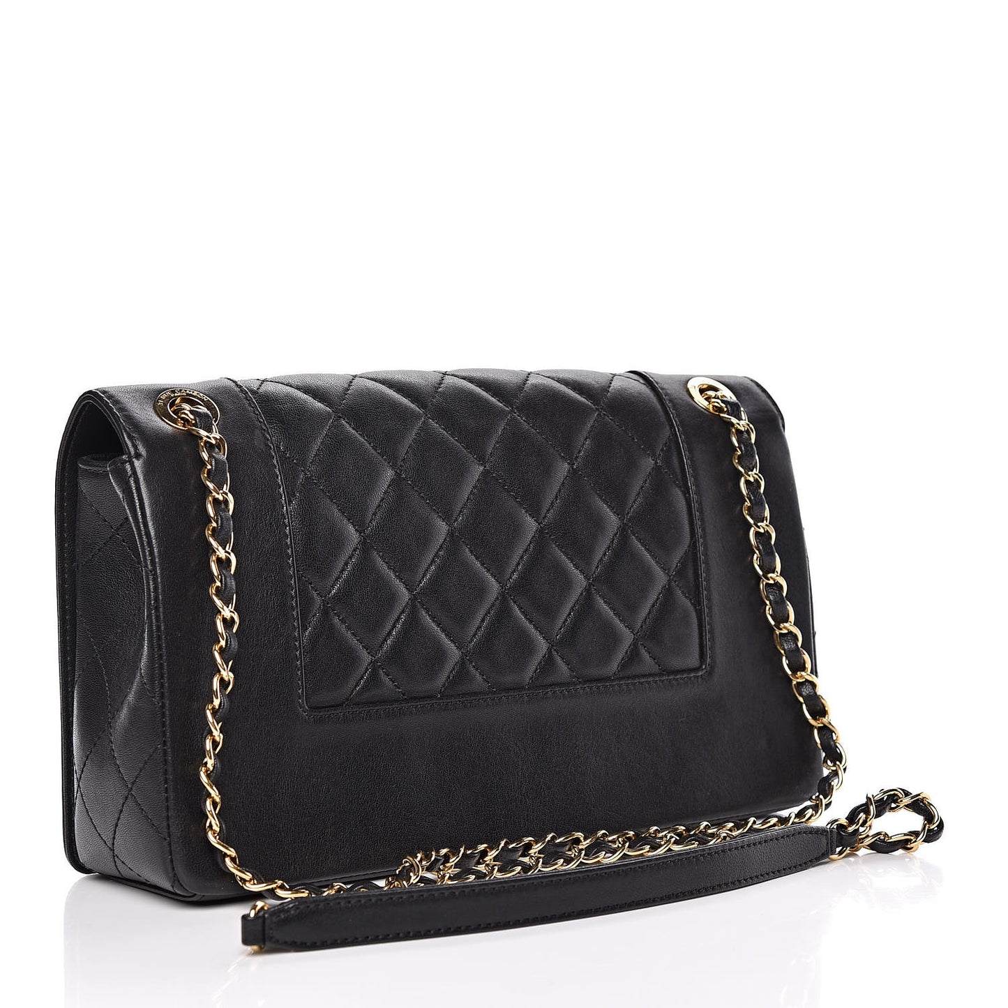 Sheepskin Quilted Vintage Mademoiselle Flap Black