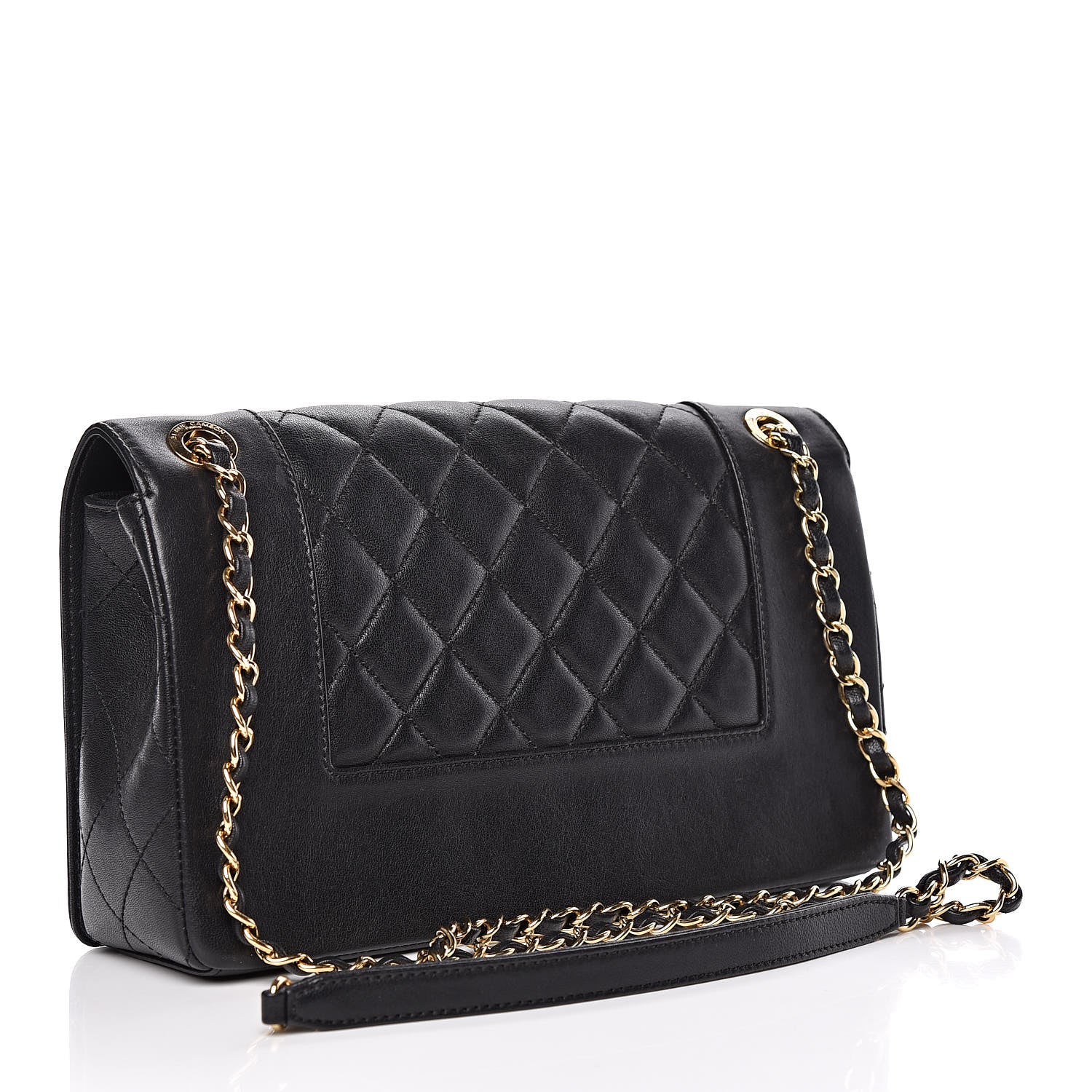 Chanel Sheepskin Quilted Vintage Mademoiselle Flap Black 3 of 17