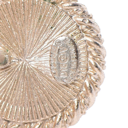 Chanel CC Button Earrings Silver Gold 5 of 5