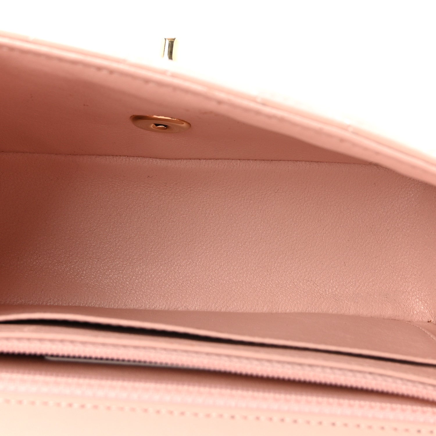 Chanel Calfskin Chevron Quilted Mini Rectangular Flap Light Pink 5 of 10