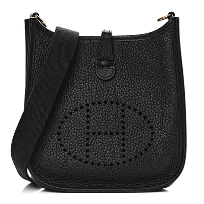 Hermes Taurillon Clemence Evelyne TPM Black 1 of 10