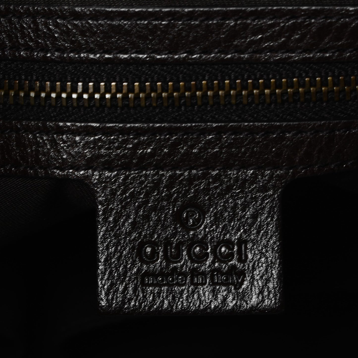 Guccissima Medium Interlocking Icon Shoulder Bag Dark Brown